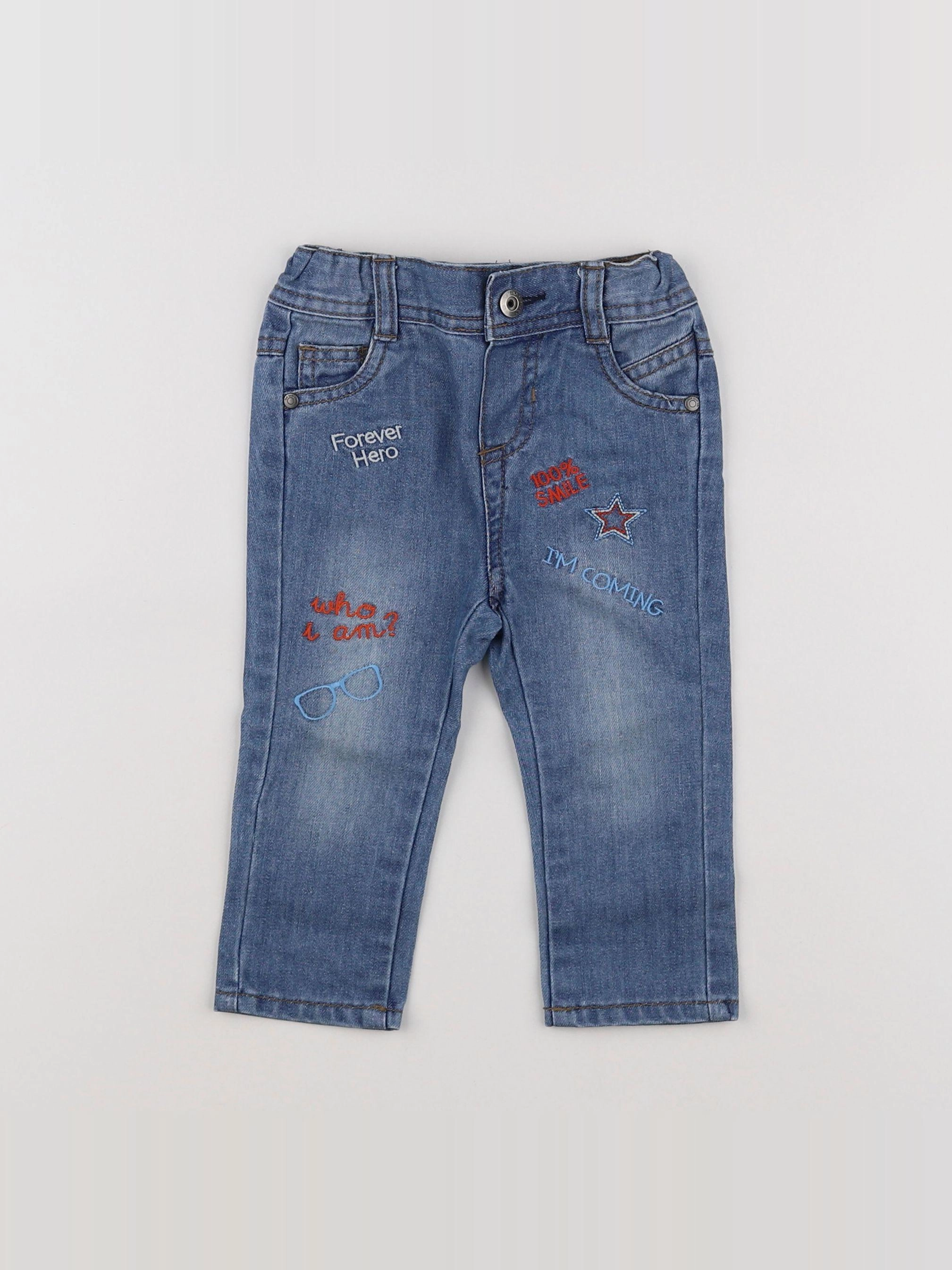 Tape à l'oeil - pantalon bleu - 12 mois