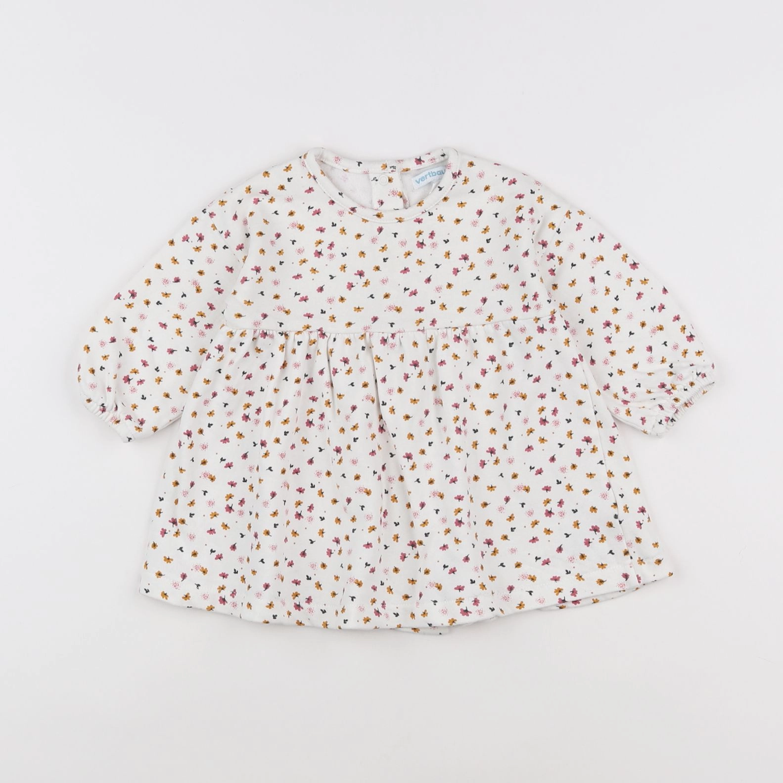Vertbaudet - robe multicolore, beige - 9 mois