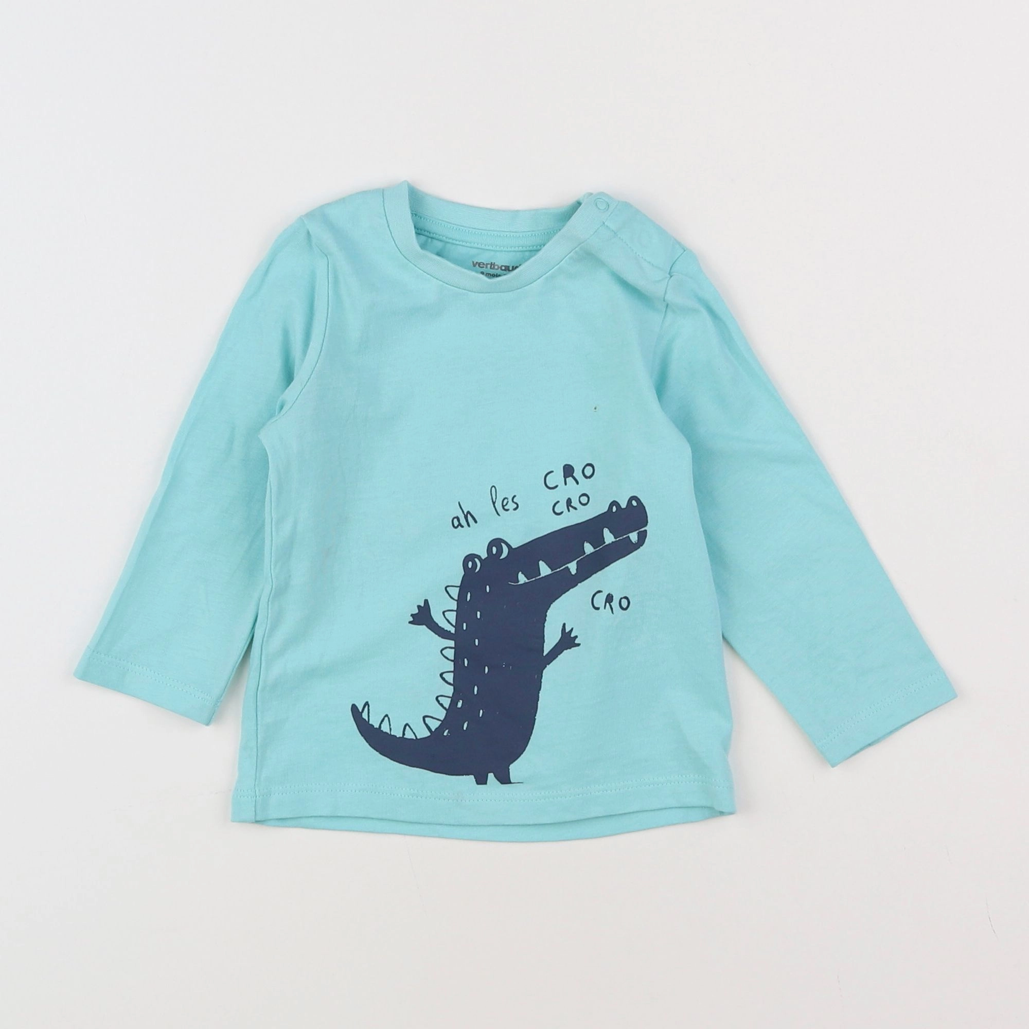 Vertbaudet - tee-shirt bleu - 9 mois