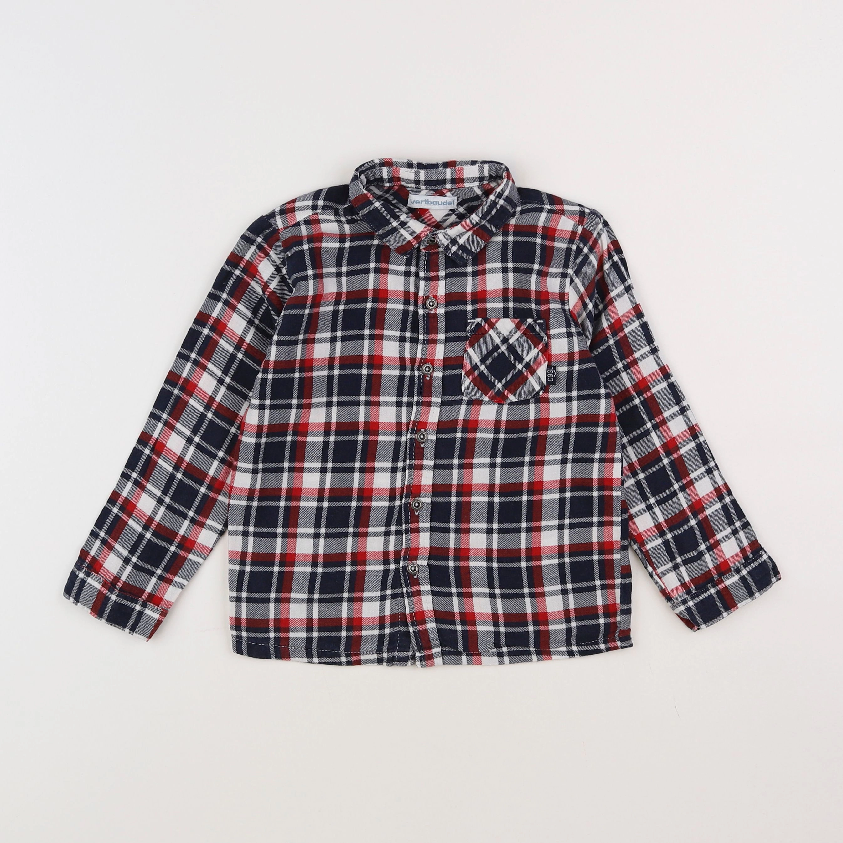 Vertbaudet - chemise multicolore - 2 ans