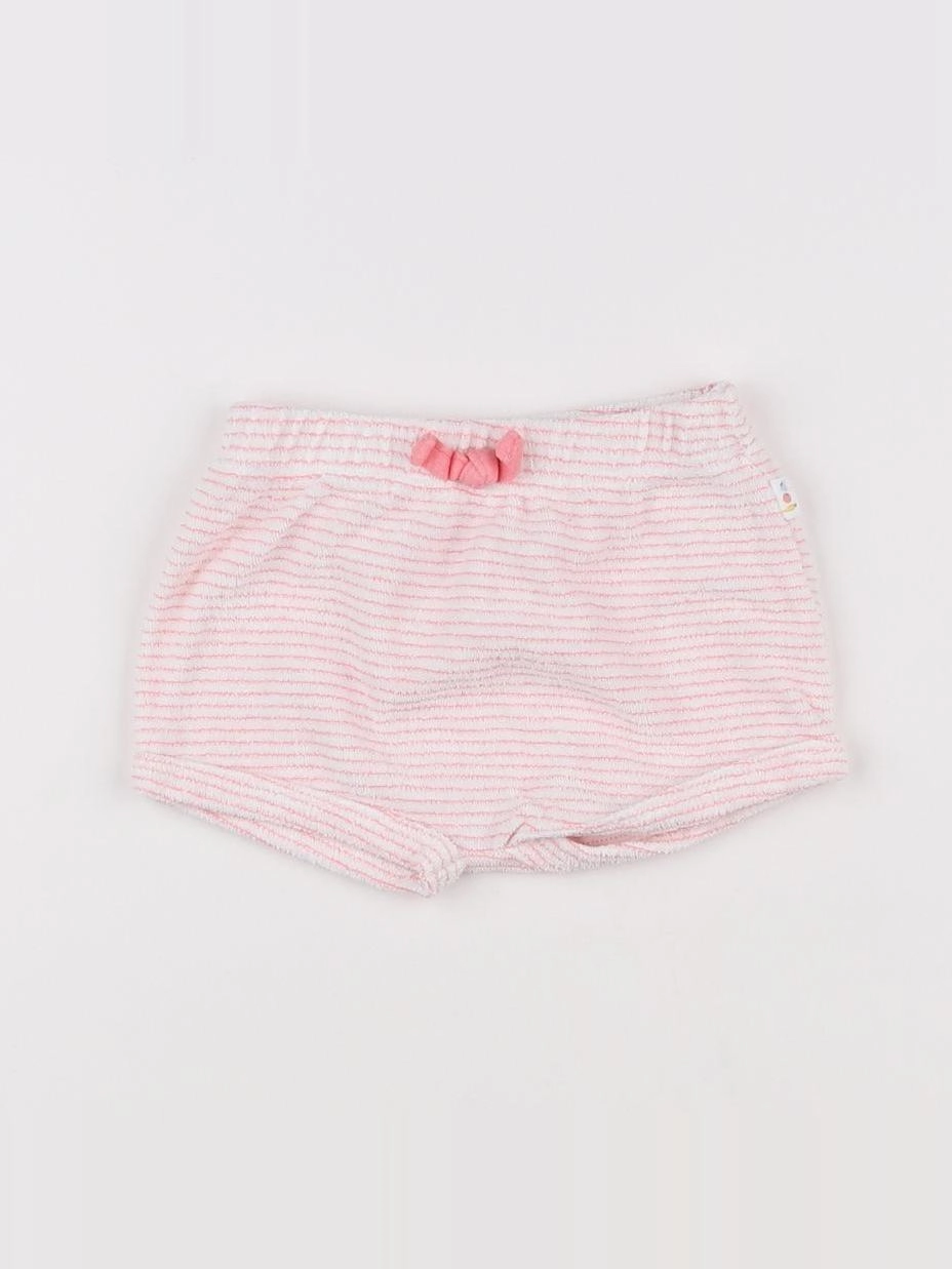 Absorba - short blanc, rose - 6 mois