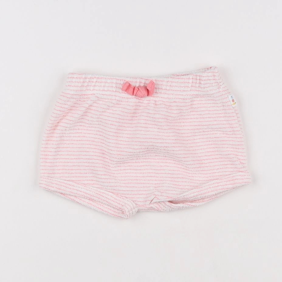 Absorba - short blanc, rose - 6 mois