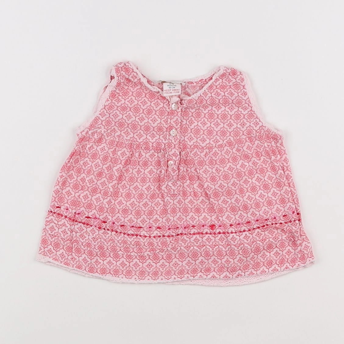 Zara - blouse rose - 0/6 mois