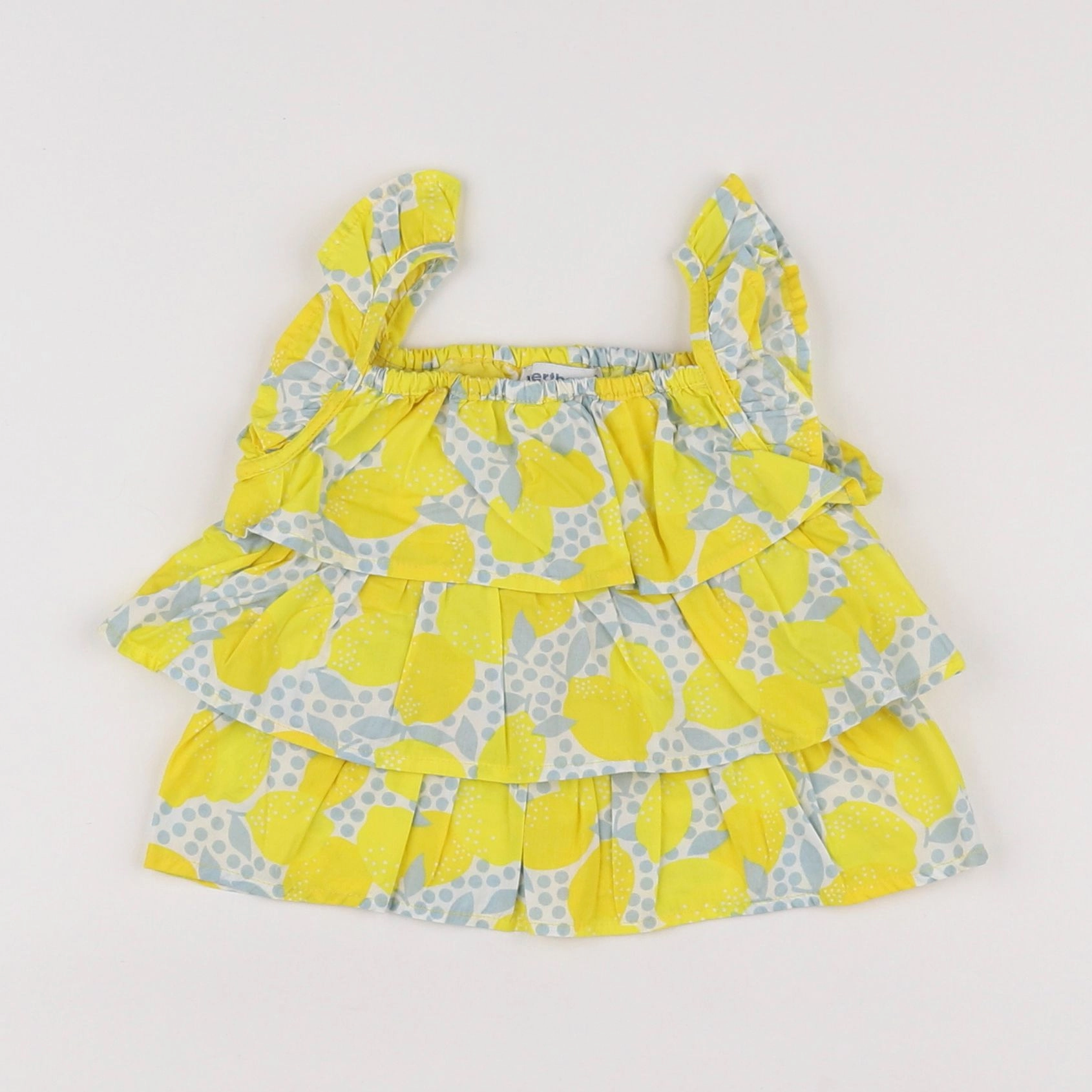 Vertbaudet - blouse jaune - 6 mois