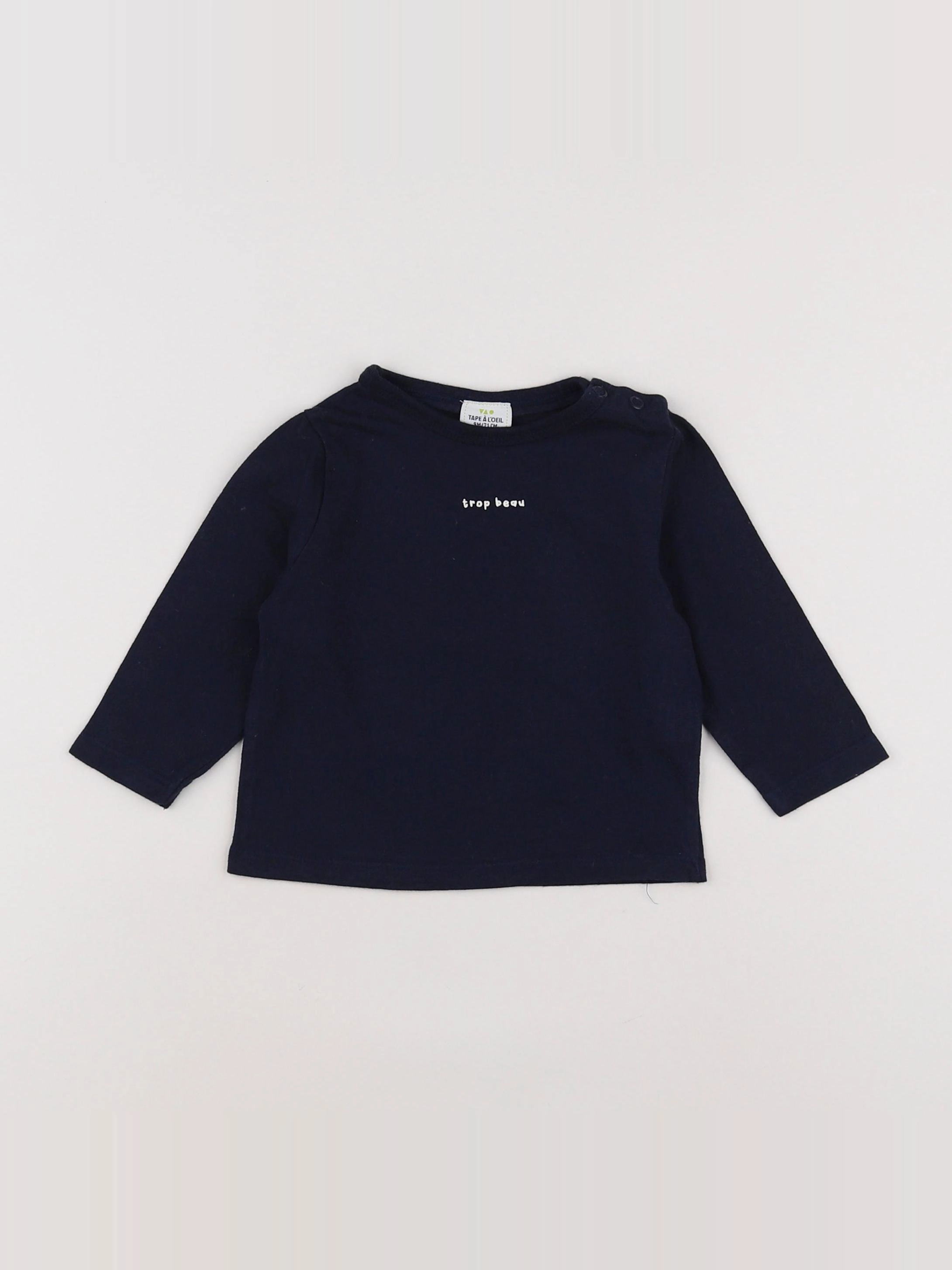 Tape à l'oeil - tee-shirt bleu - 9 mois