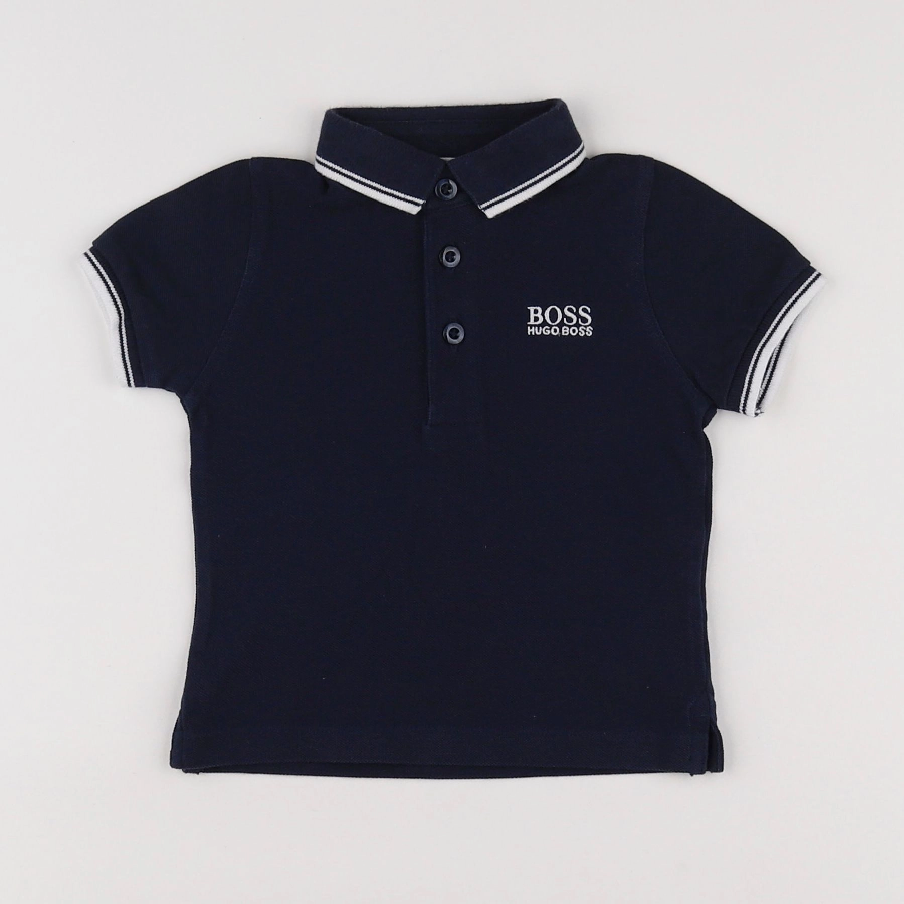 Hugo Boss - polo bleu - 9 mois