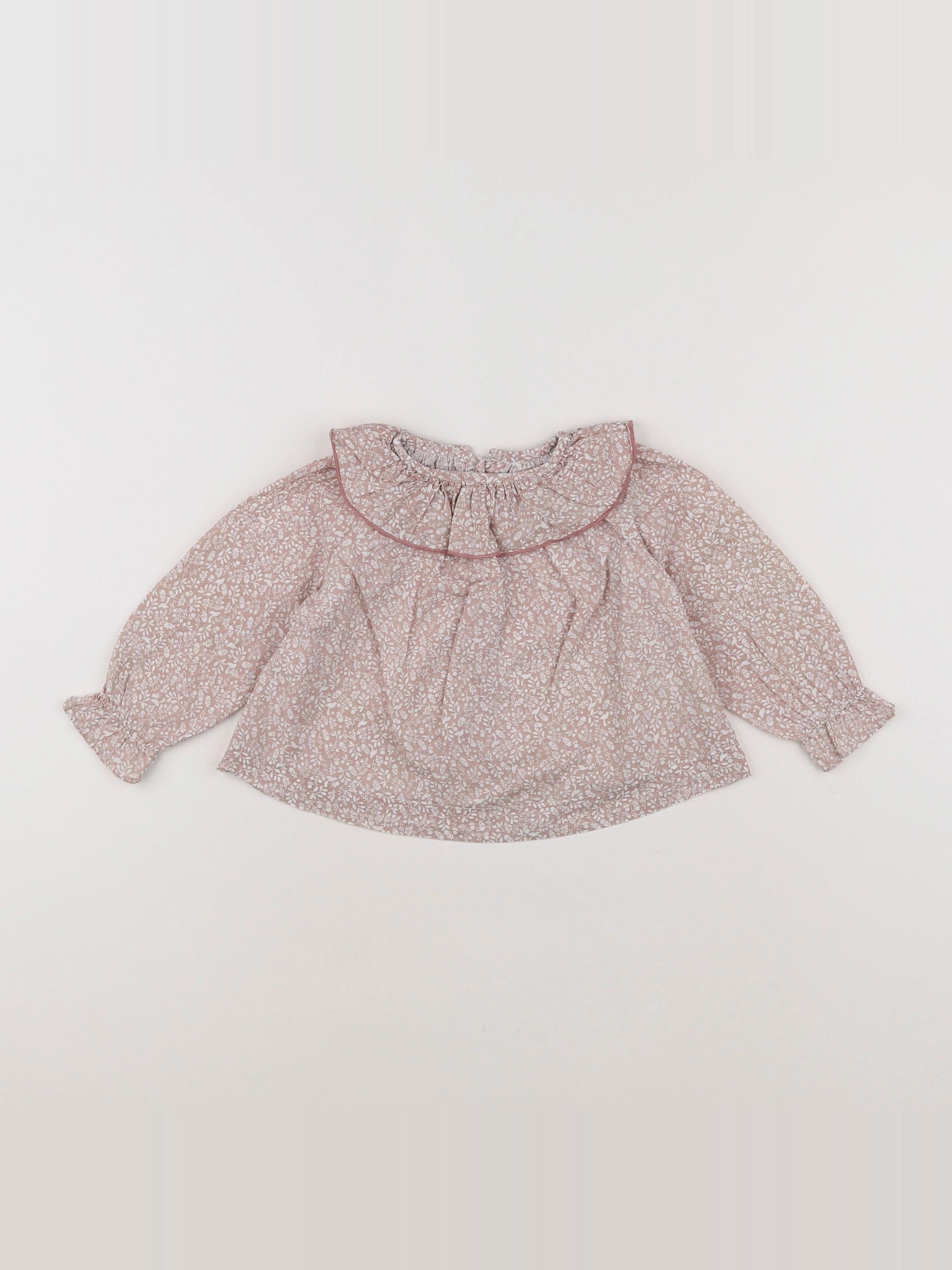 Lola Palacios - blouse rose - 12 mois
