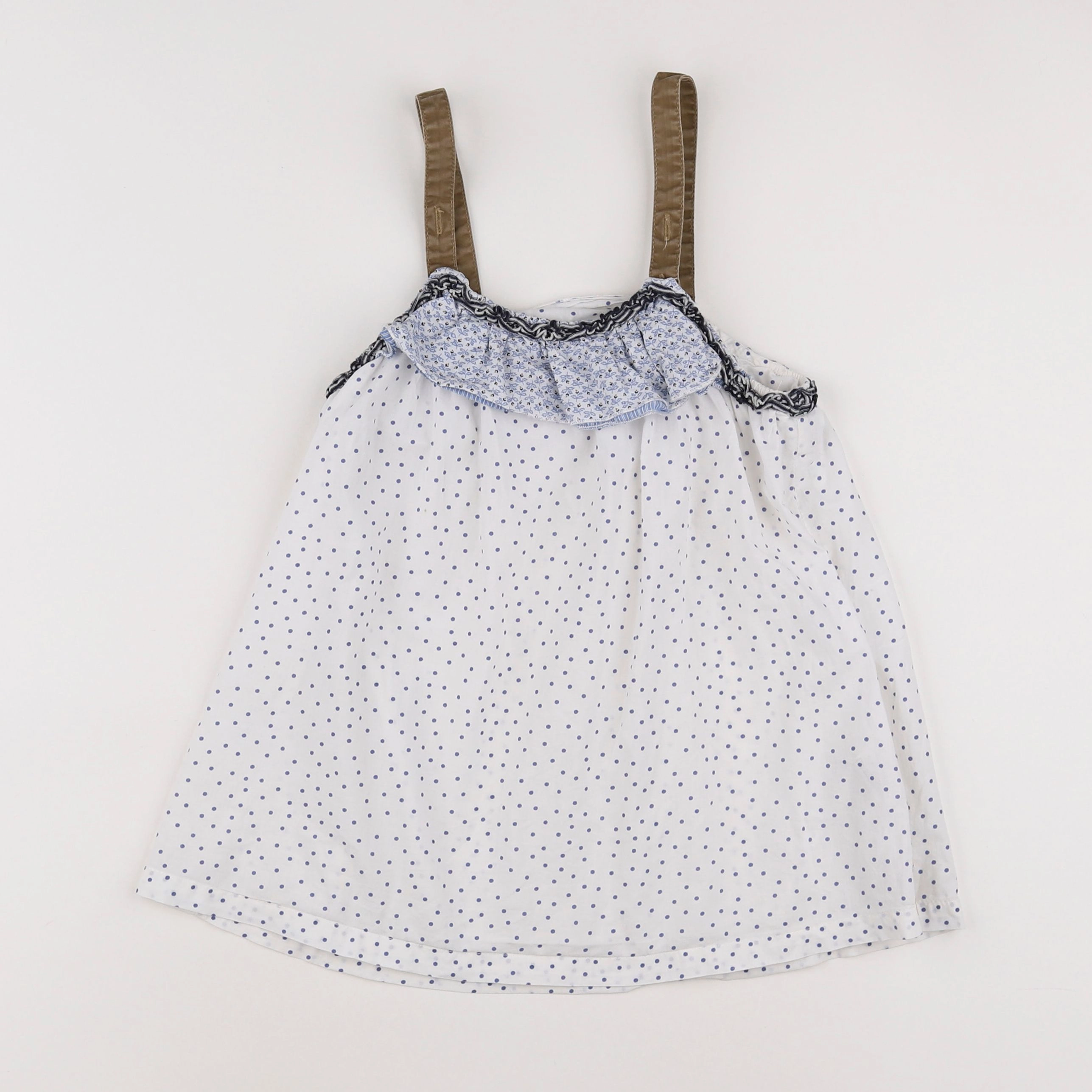 IKKS - blouse blanc, bleu - 10 ans