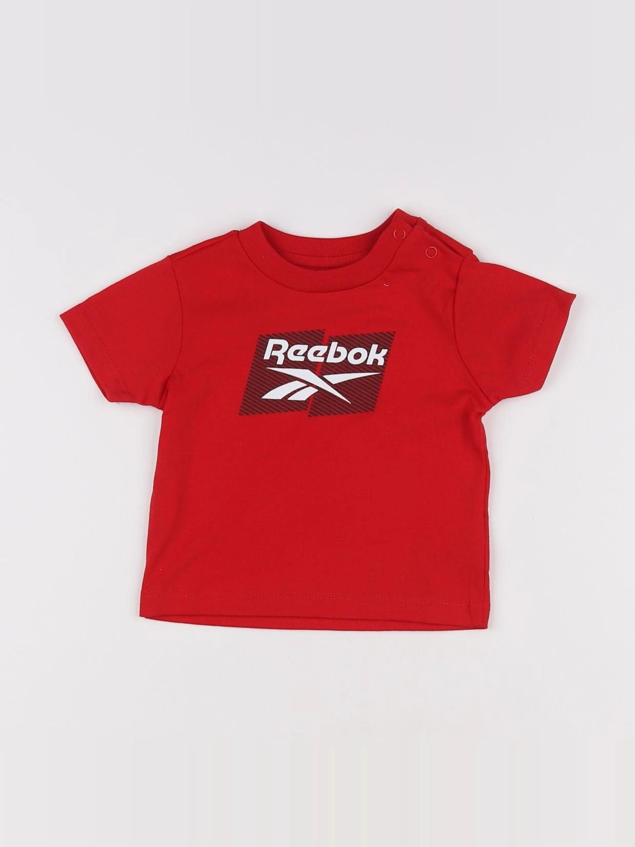 Reebok - tee-shirt blanc, rouge (état neuf) - 3/6 mois