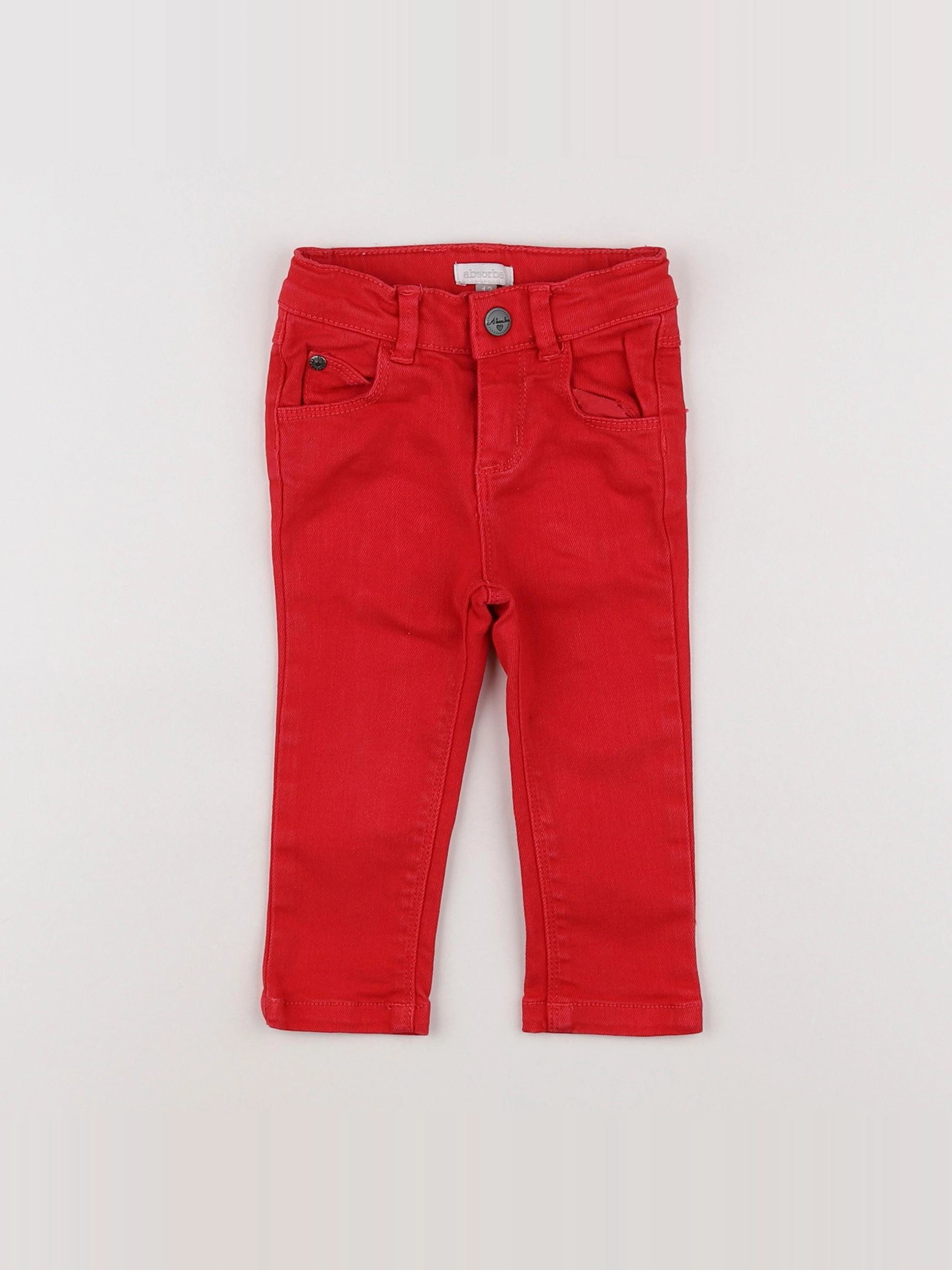 Absorba - jean rouge - 12 mois