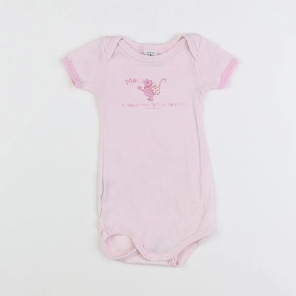 Petit Bateau - body rose - 6 mois