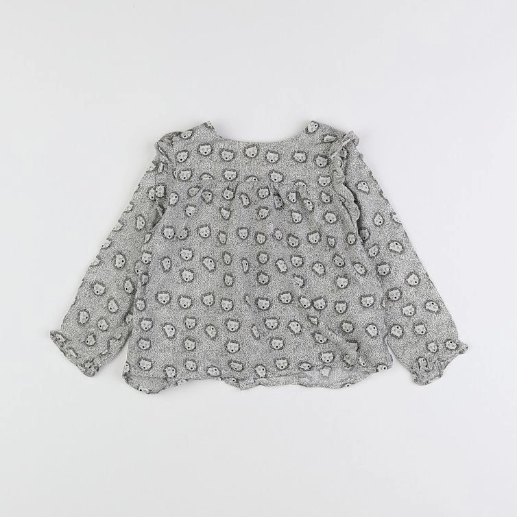 IKKS - blouse gris - 18 mois