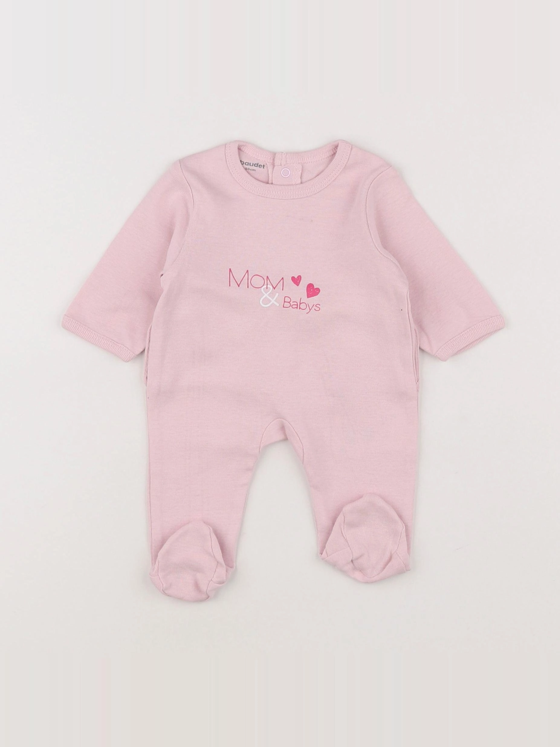 Vertbaudet - pyjama coton rose - 0 mois