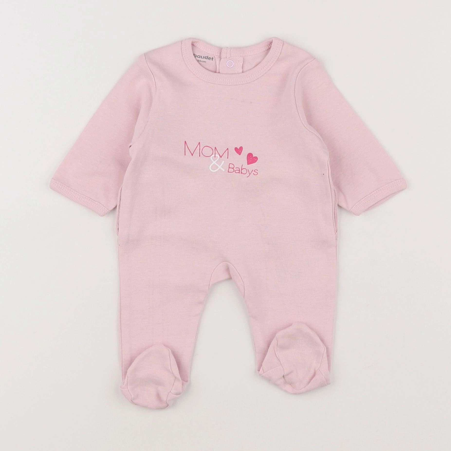 Vertbaudet - pyjama coton rose - 0 mois