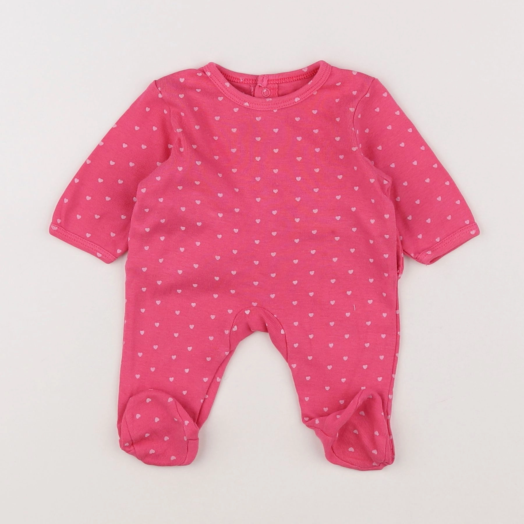 Vertbaudet - pyjama coton rose - 0 mois