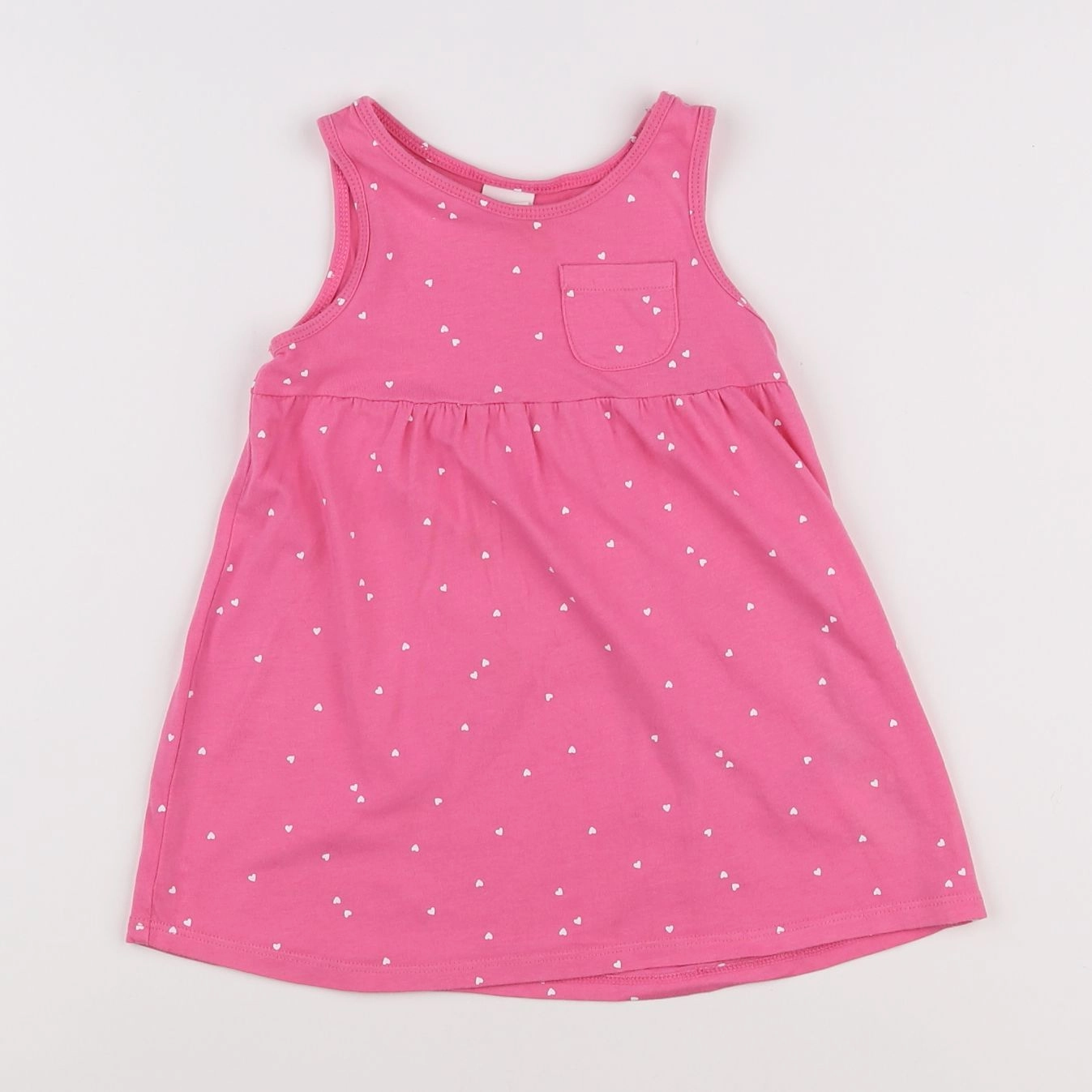 H&M - robe blanc, rose - 9/12 mois