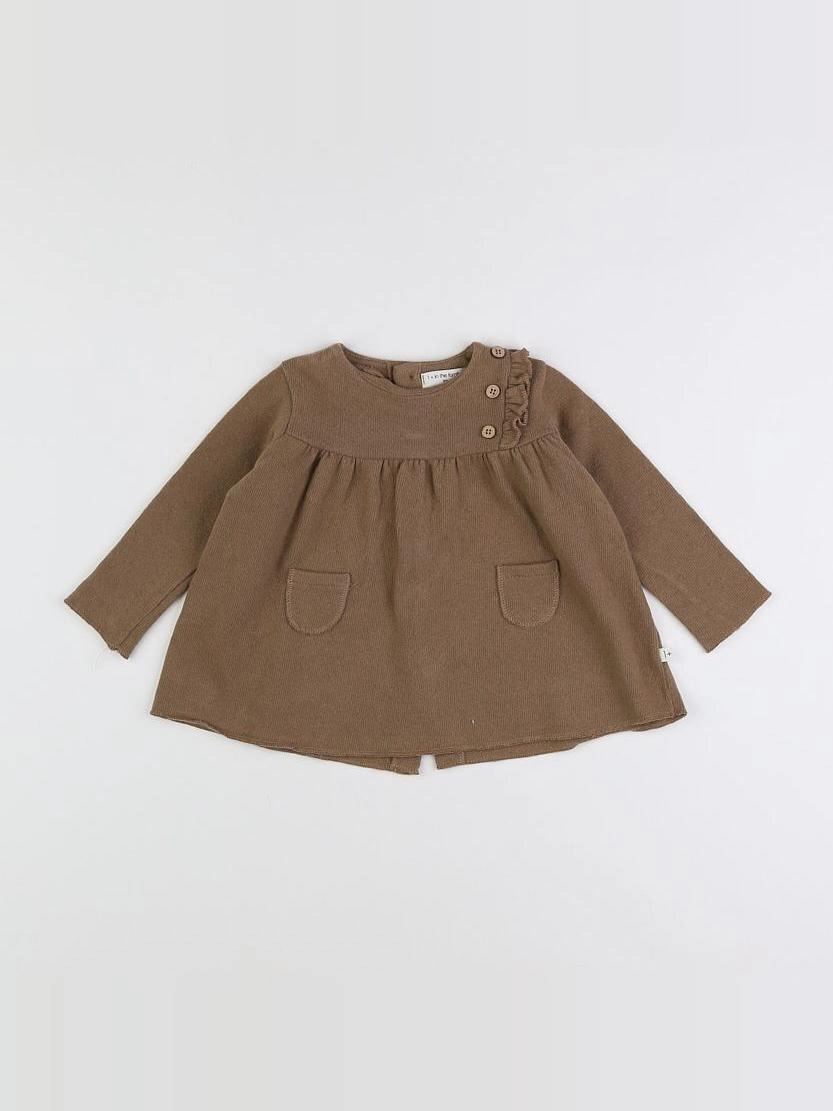 1+ In the family - robe marron - 9 mois