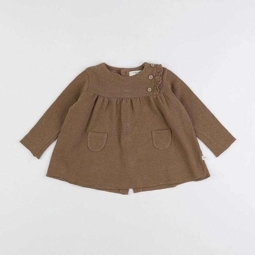 1+ In the family - robe marron - 9 mois