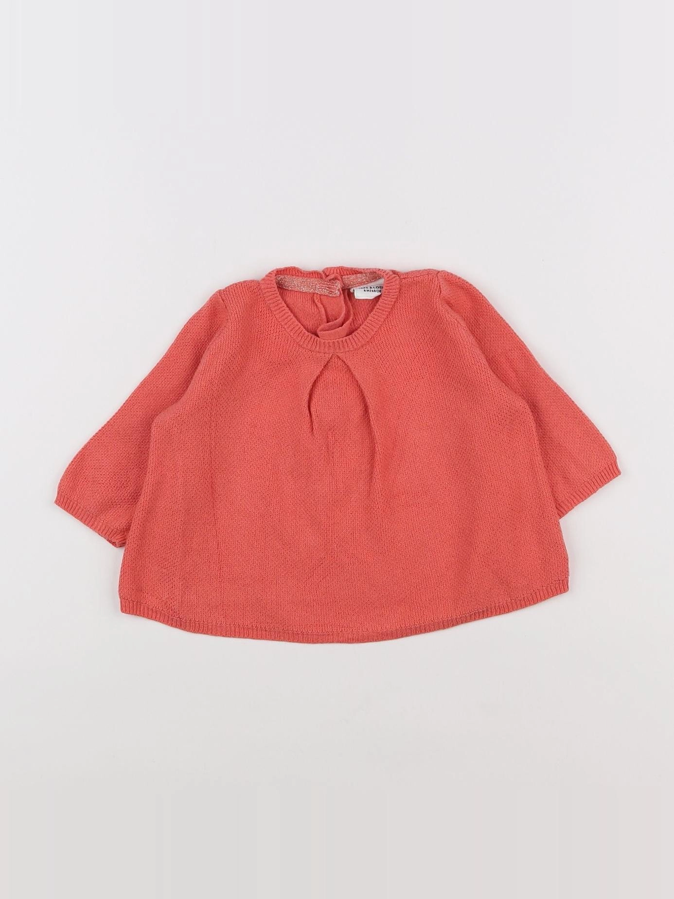 Tape à l'oeil - pull orange - 6 mois
