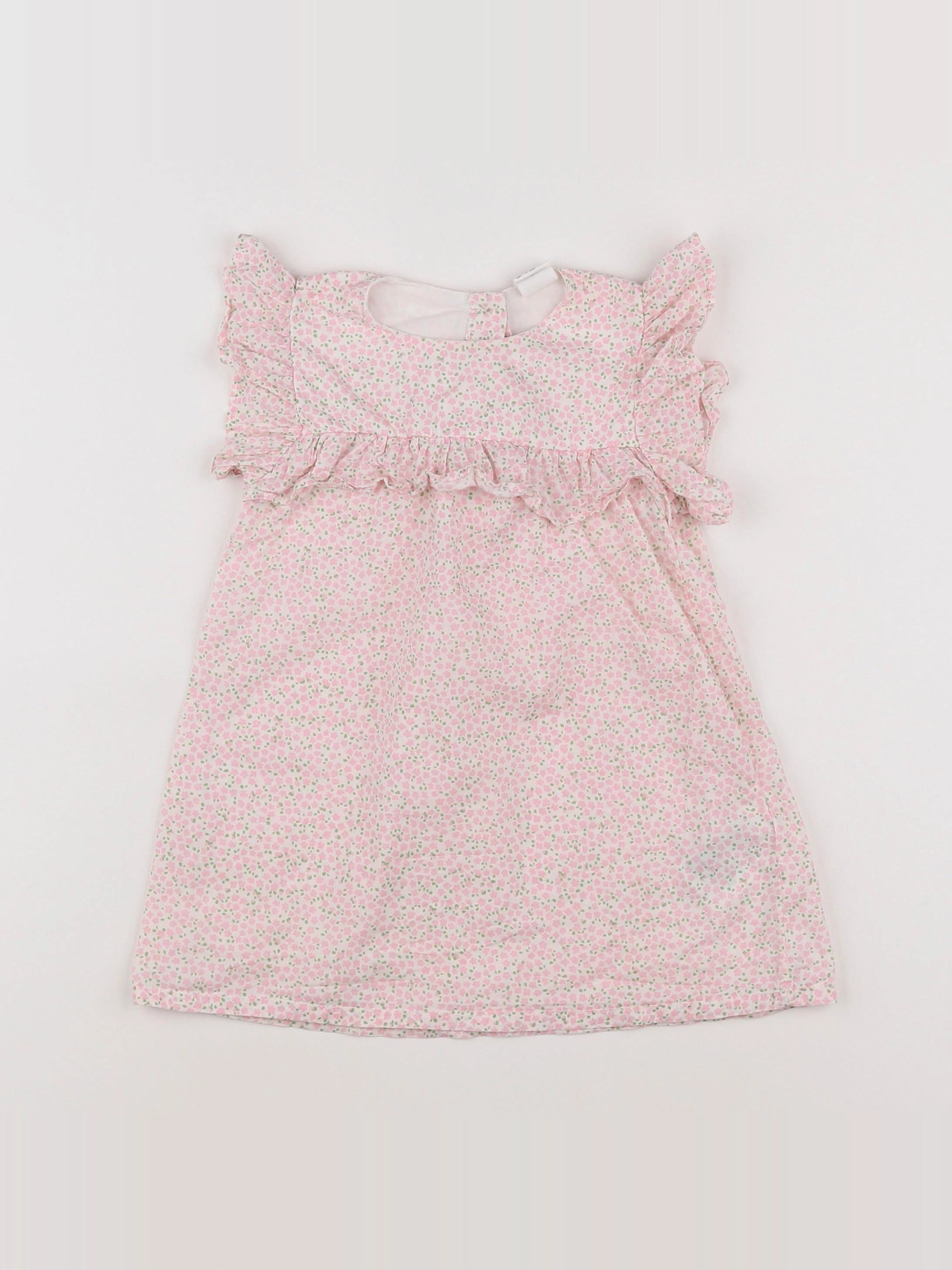 H&M - robe rose - 9/12 mois