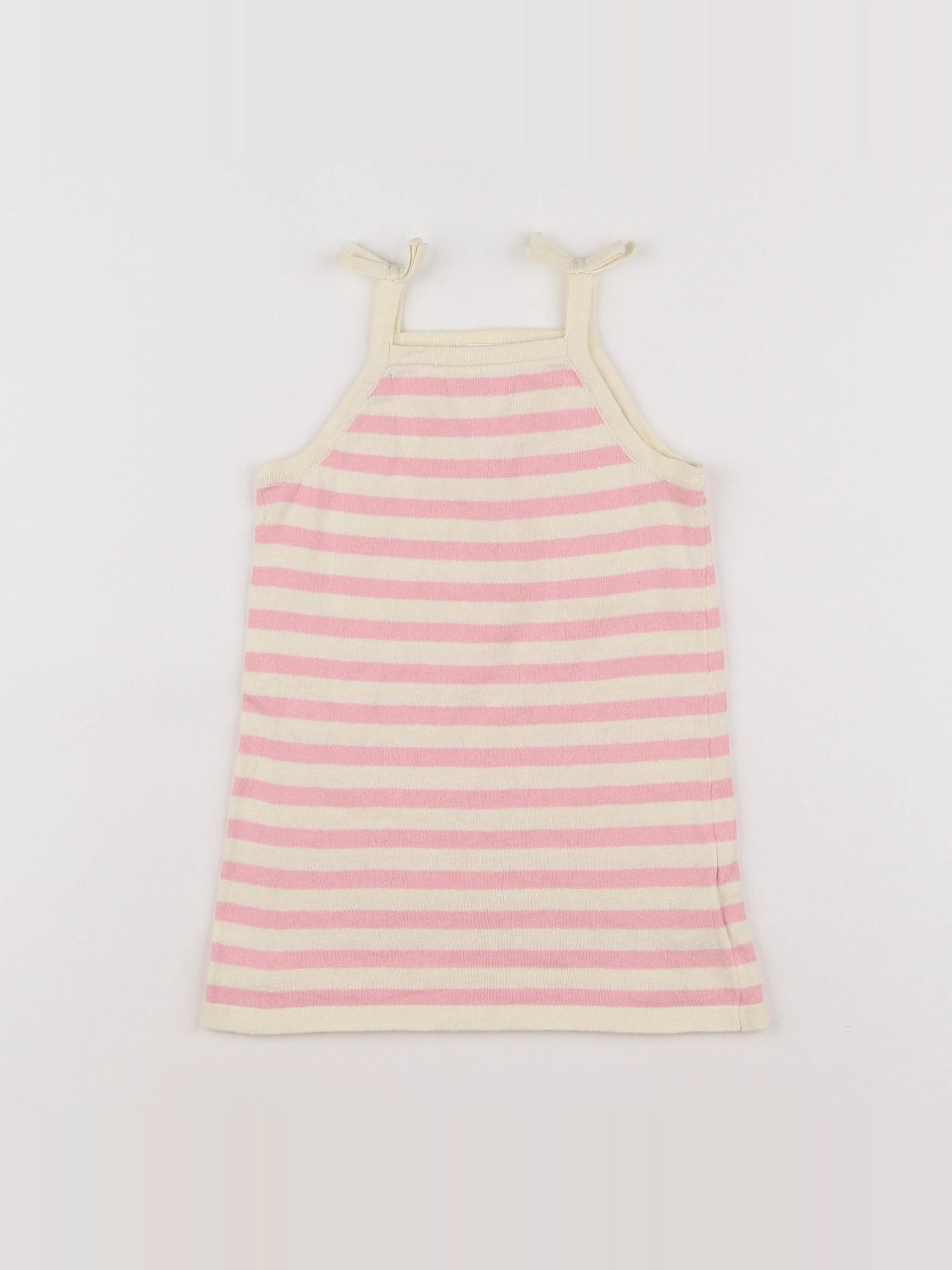 H&M - robe blanc, rose - 9/12 mois