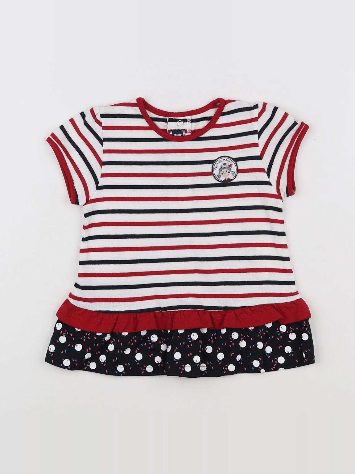 Terre de marins - robe multicolore - 12 mois