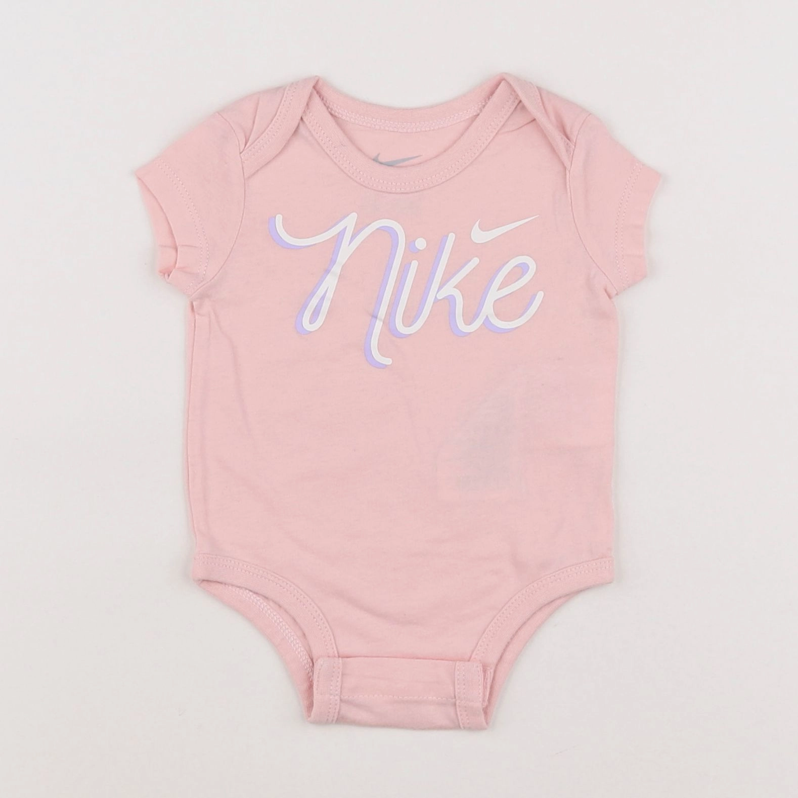 Nike - body blanc, rose - 3 mois