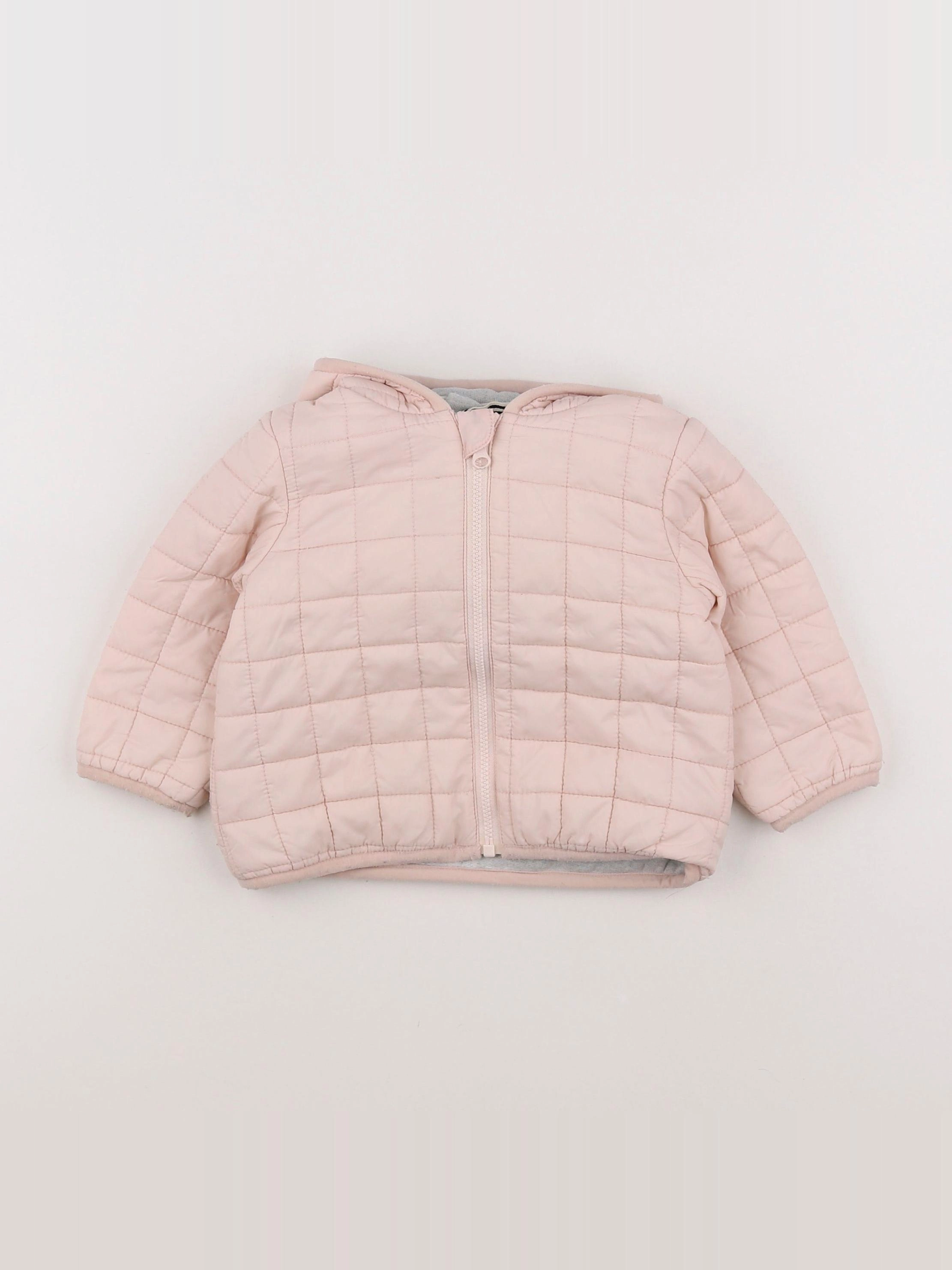 Petit Bateau - doudoune rose - 12 mois