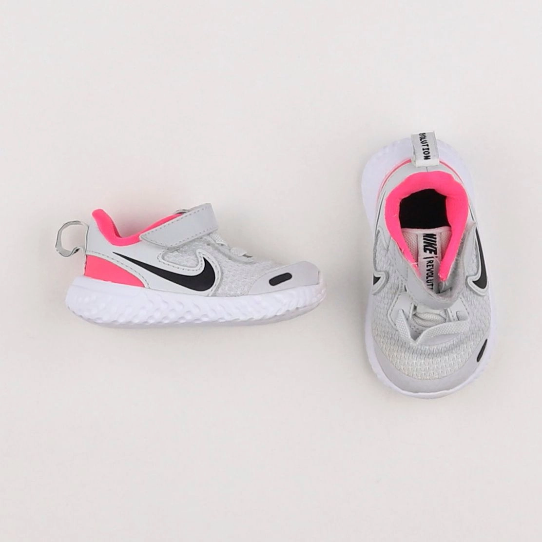 Nike - baskets blanc, rose - pointure 17/18