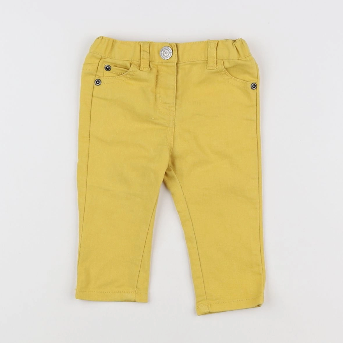 Vertbaudet - pantalon jaune - 6 mois