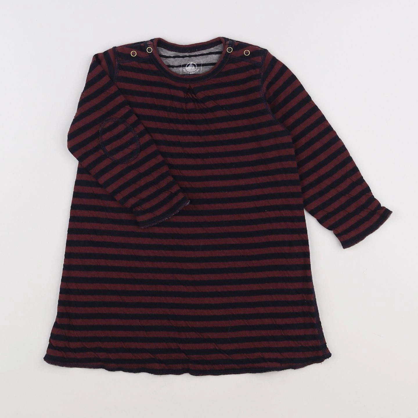 Petit Bateau - robe noir, violet - 18 mois