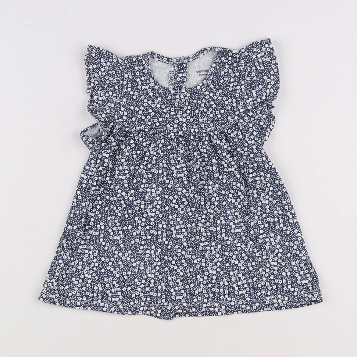 Vertbaudet - robe blanc, bleu - 18 mois