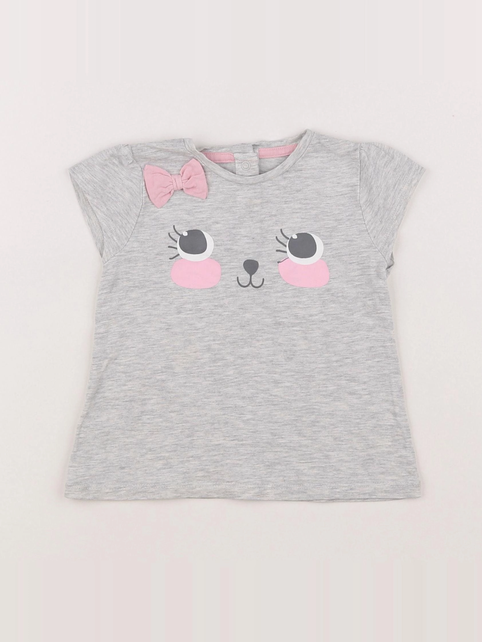 Vertbaudet - tee-shirt gris - 12 mois