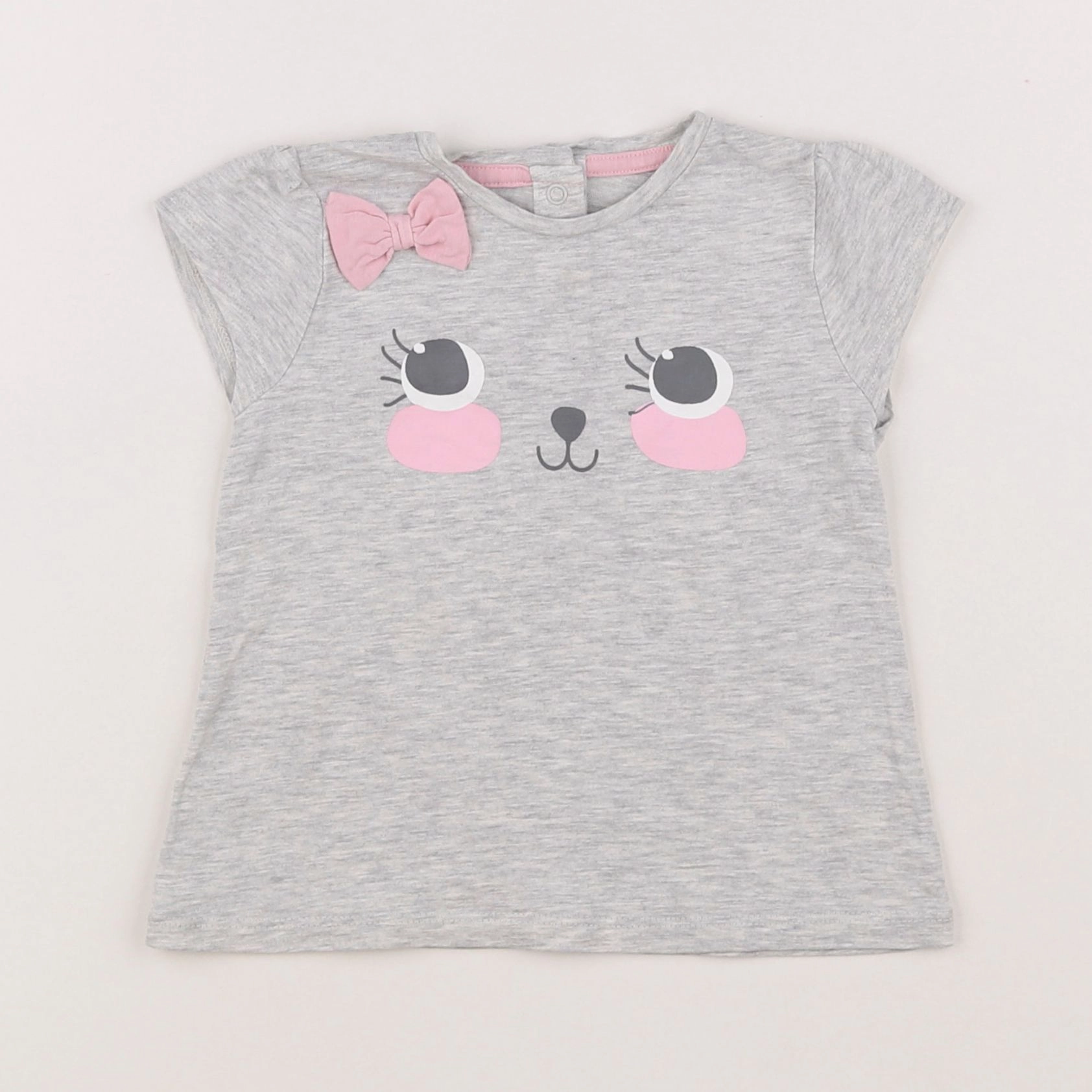 Vertbaudet - tee-shirt gris - 12 mois