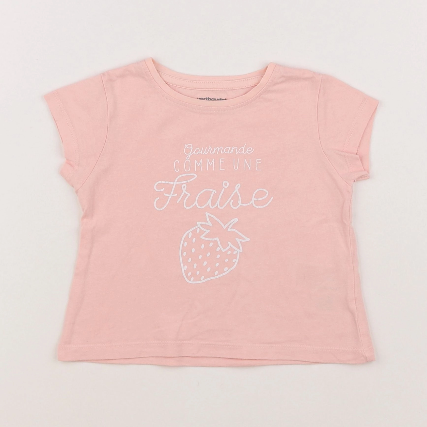 Vertbaudet - tee-shirt rose - 2 ans