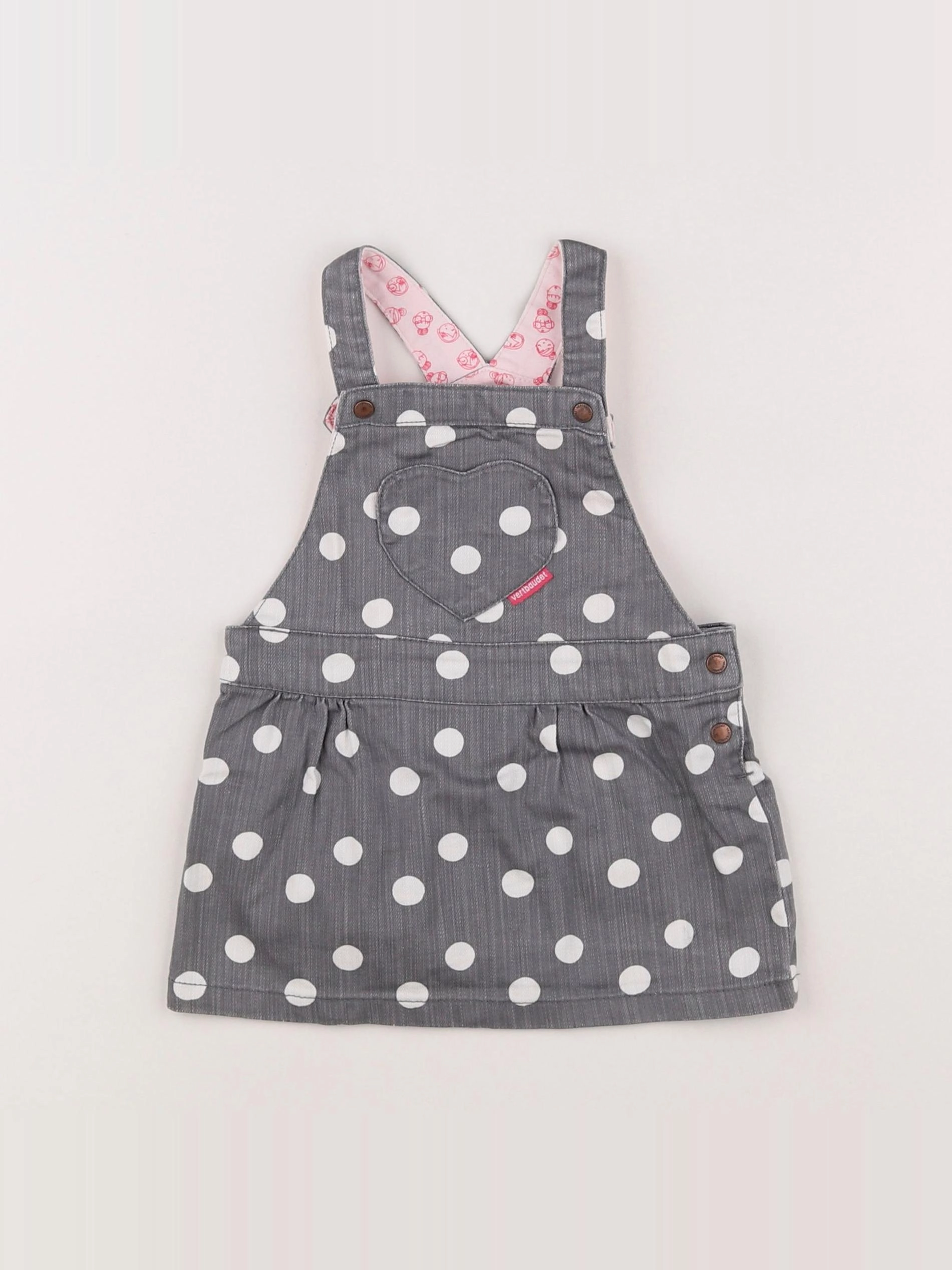 Vertbaudet - robe gris - 18 mois