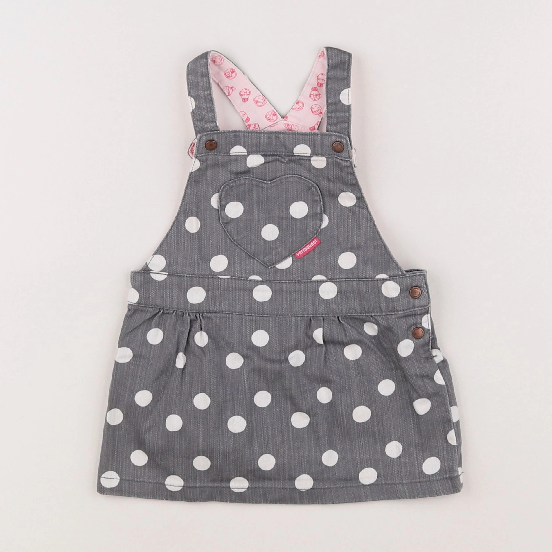 Vertbaudet - robe gris - 18 mois