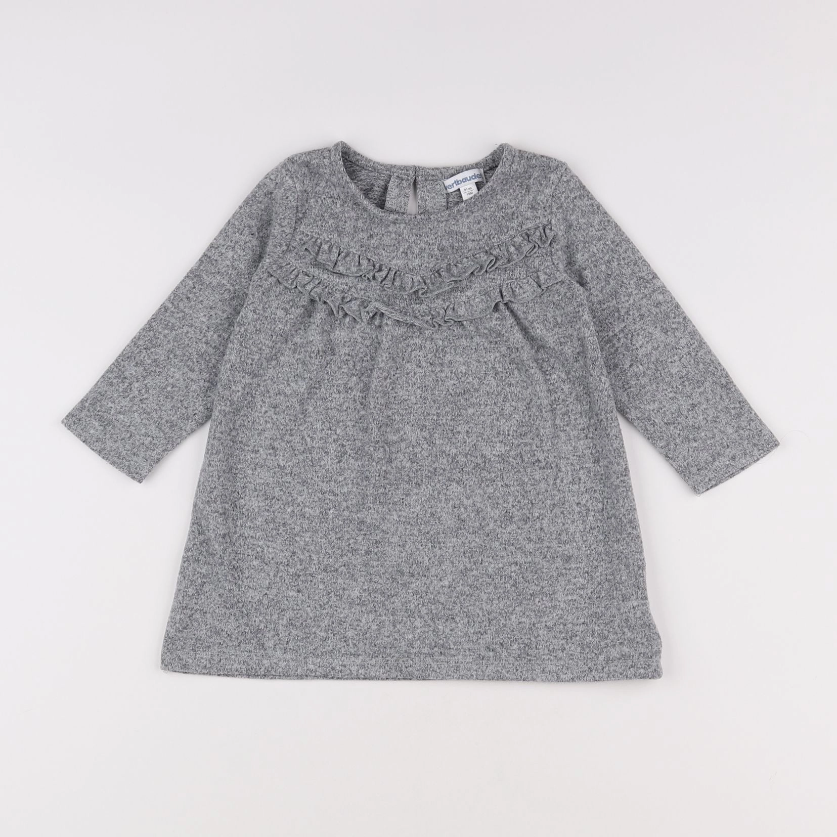 Vertbaudet - robe gris - 18 mois