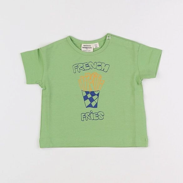 Maison Tadaboum - tee-shirt vert (neuf) - 12 mois