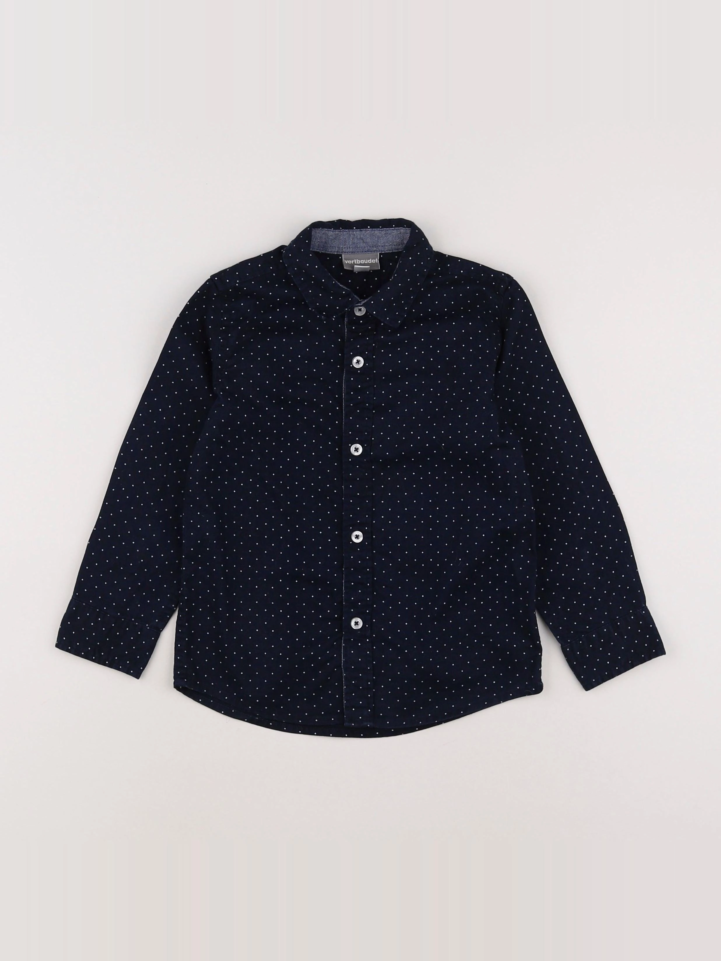 Vertbaudet - chemise bleu, blanc - 4 ans