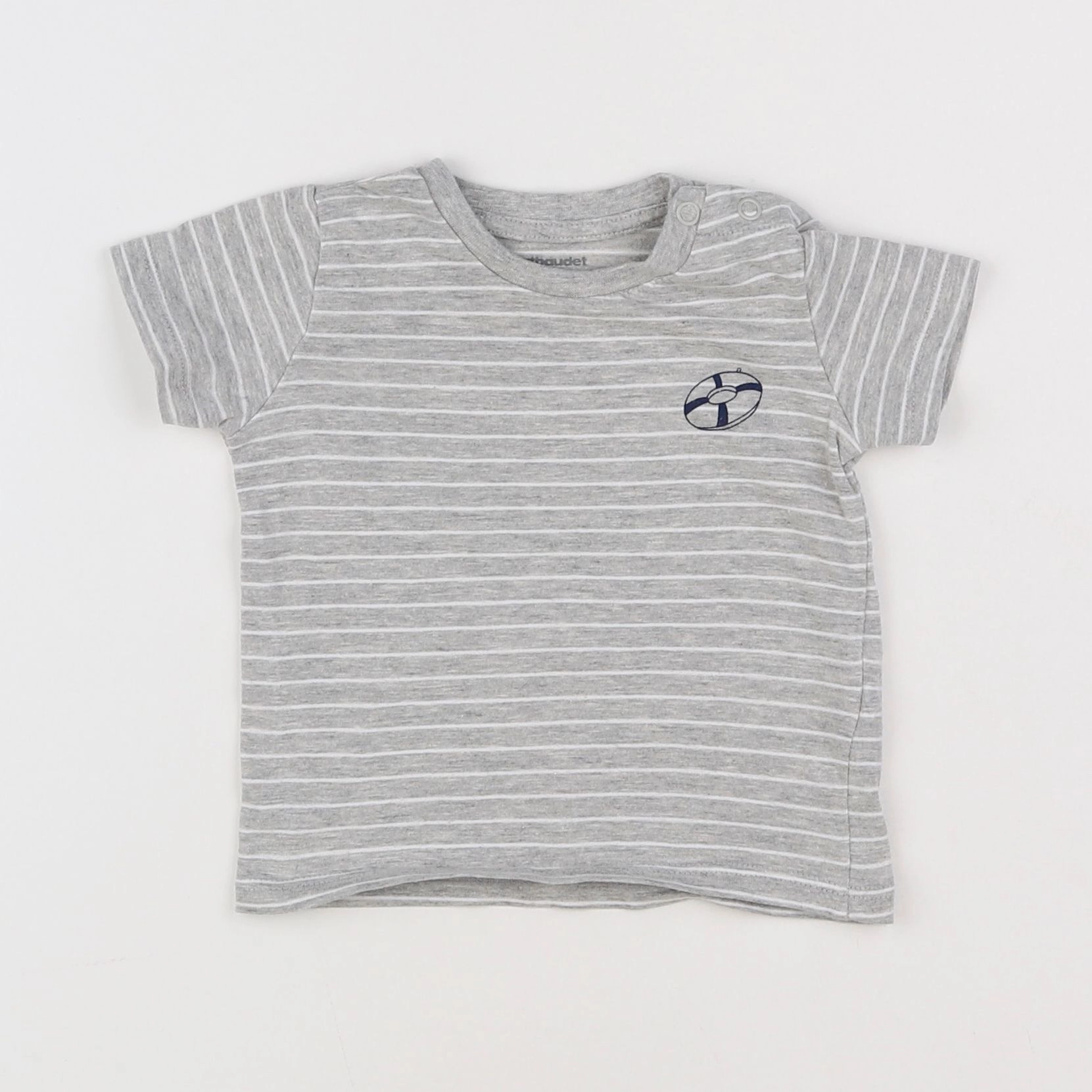 Vertbaudet - tee-shirt gris - 6 mois