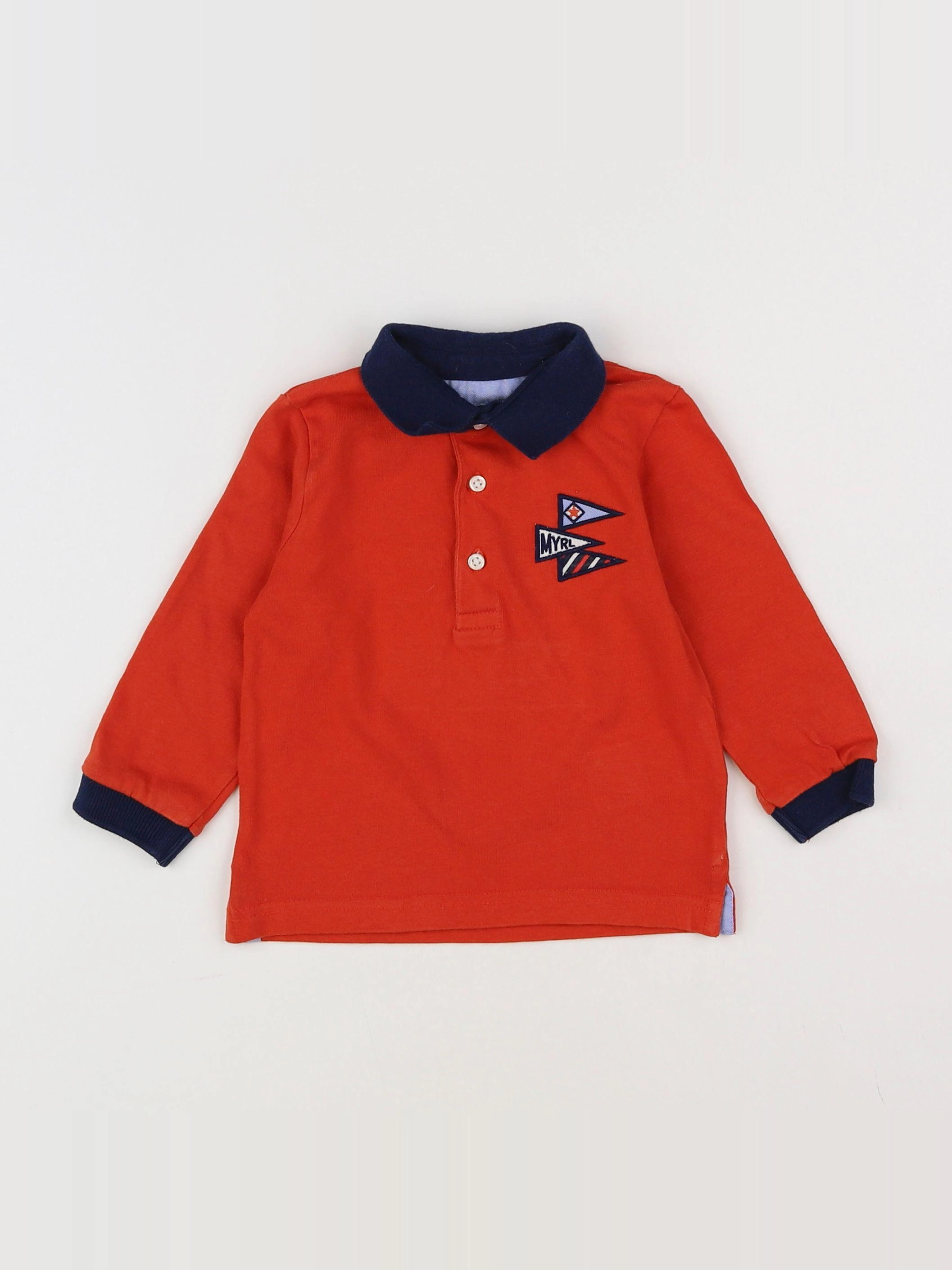 Mayoral - polo imprimé au dos rouge - 12 mois