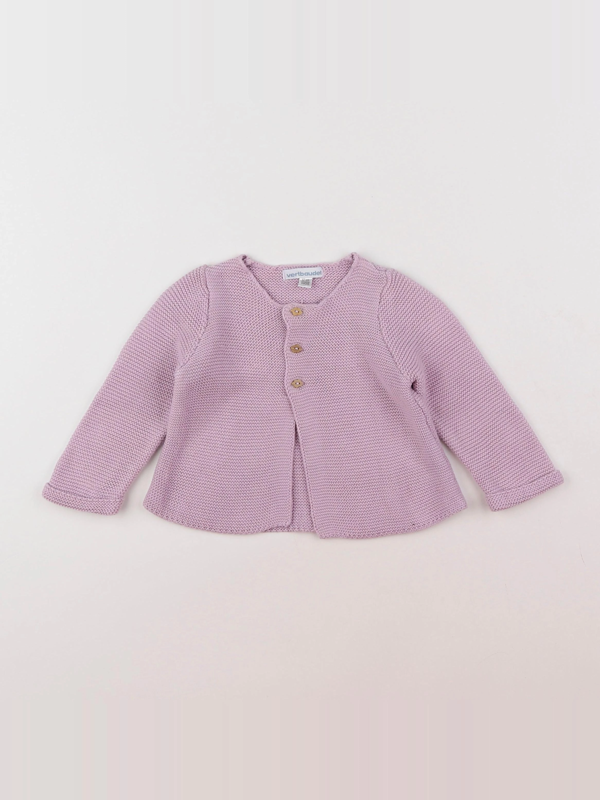 Vertbaudet - gilet violet - 6 mois