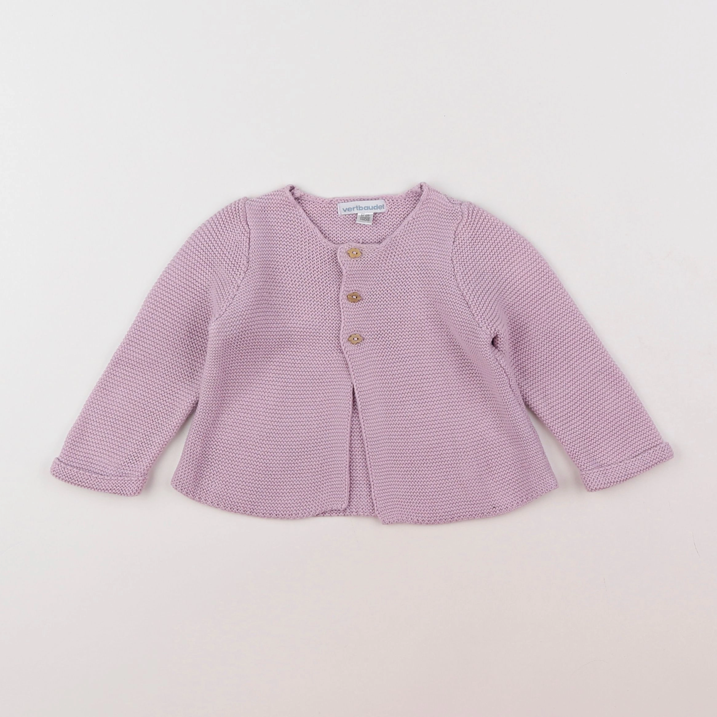 Vertbaudet - gilet violet - 6 mois