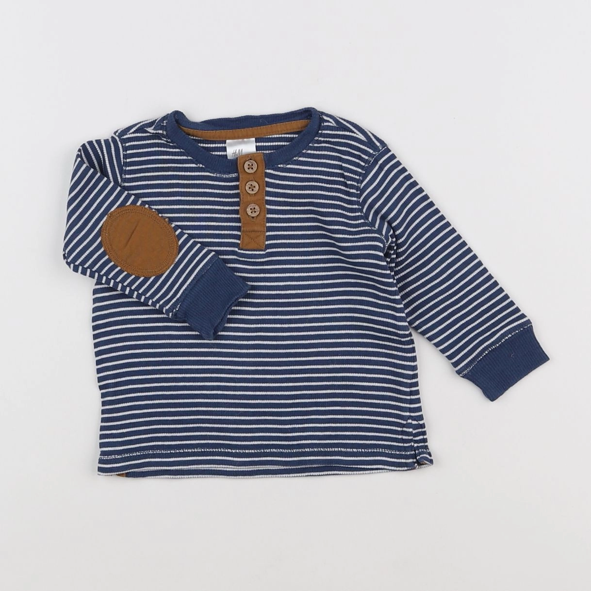 H&M - tee-shirt bleu - 3/6 mois