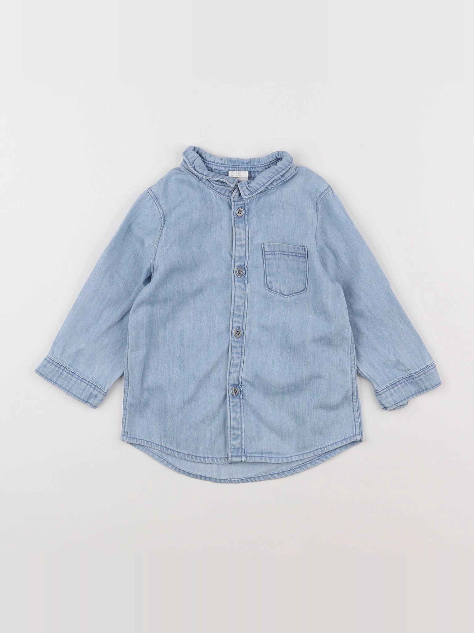H&M - chemise bleu - 9/12 mois