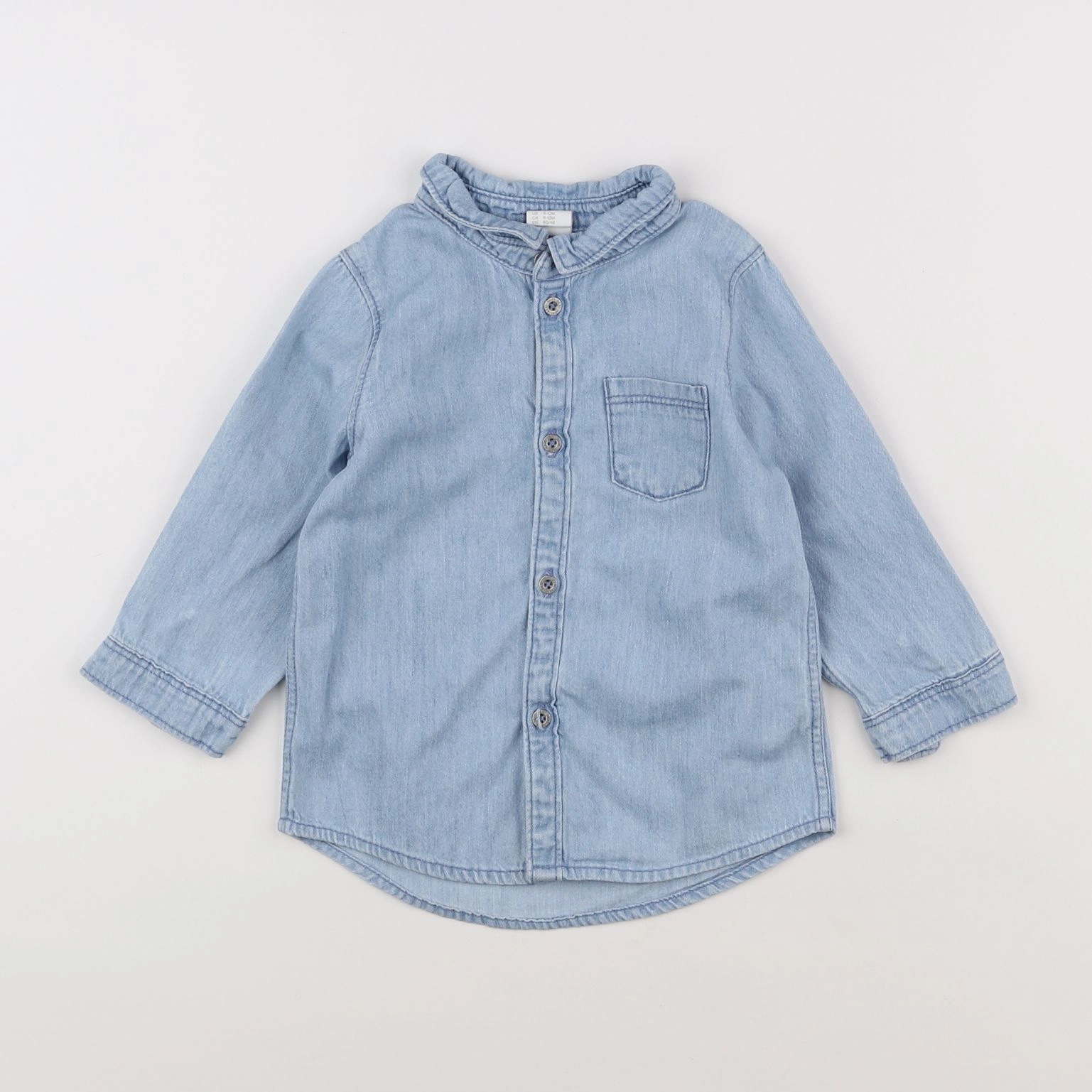 H&M - chemise bleu - 9/12 mois