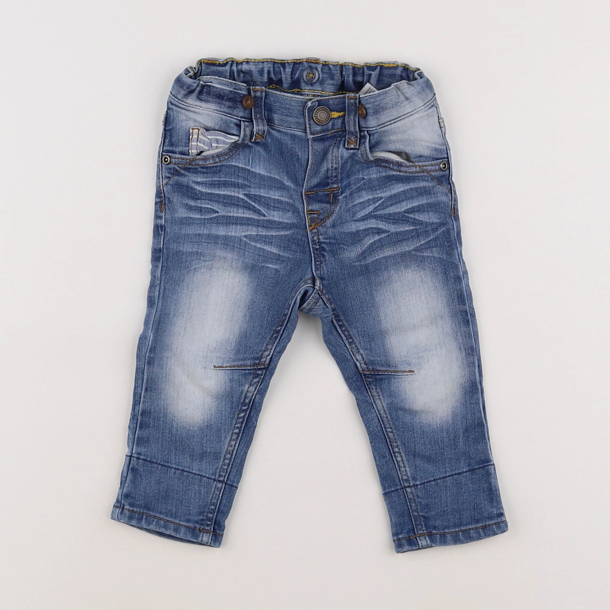 H&M - jean bleu - 6/9 mois