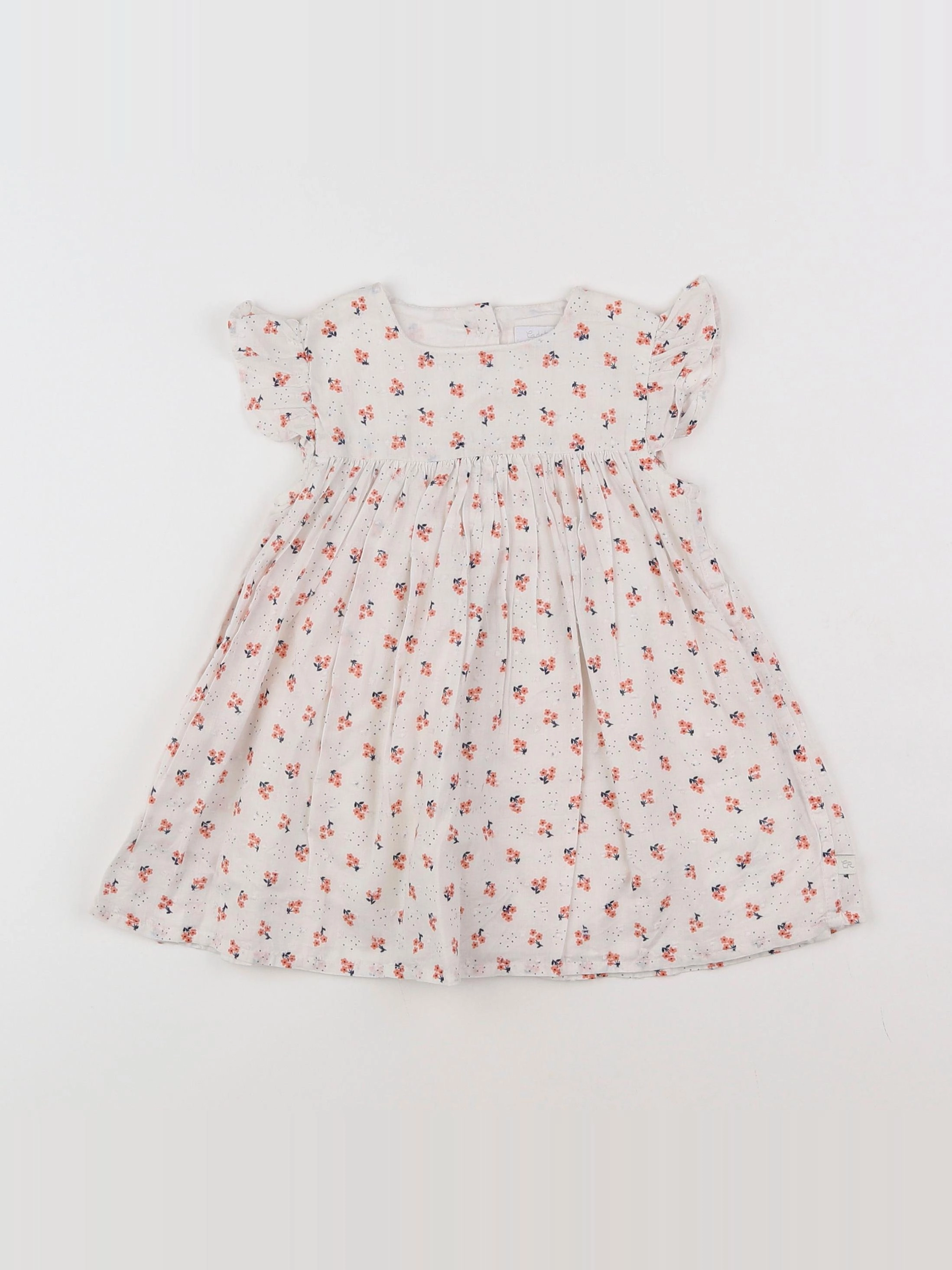 Cadet Rousselle - robe blanc, rose - 12 mois