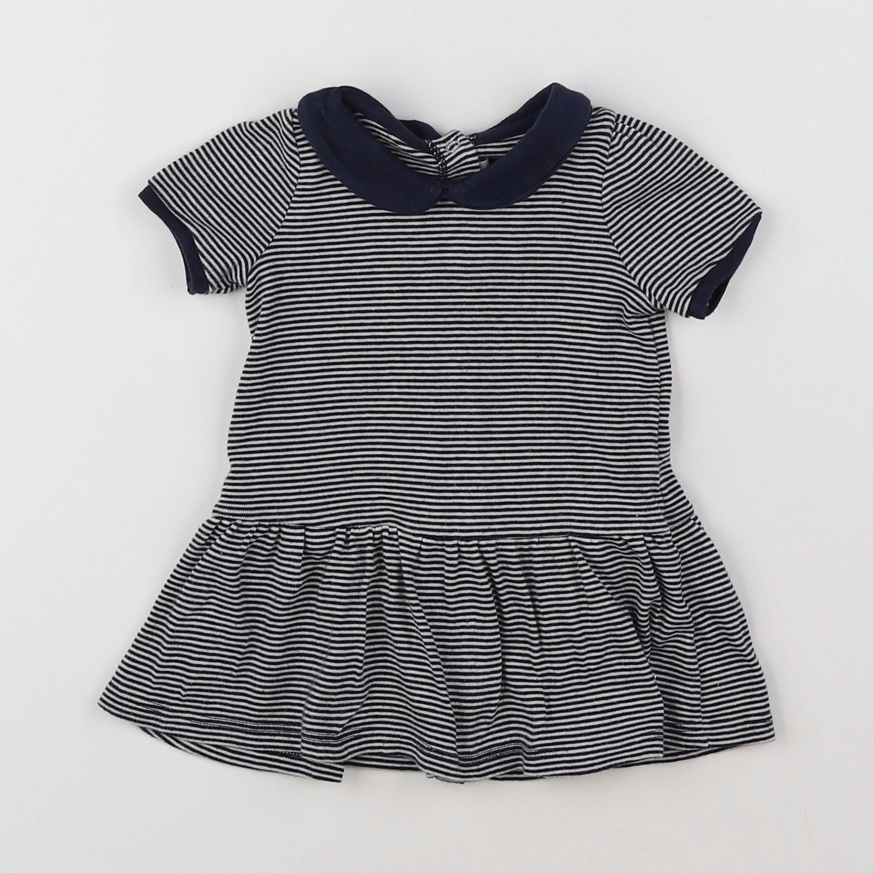 Petit Bateau - robe bleu - 3 mois